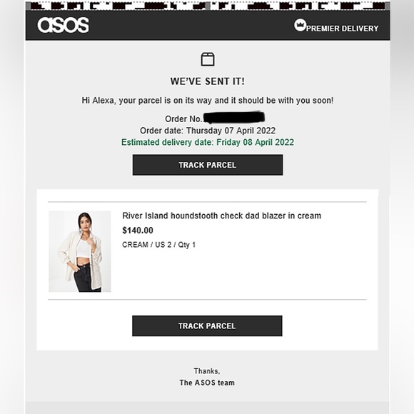 NWOT ASOS Houndstooth Check Dad Blazer - Picture 8 of 8